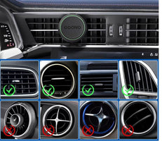 Ooono Co-Driver NO2 Manyetik Havalandırma Izgarası Tutucu (Metal)