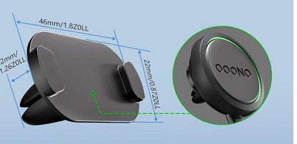 Ooono Co-Driver NO2 Manyetik Havalandırma Izgarası Tutucu (Metal)