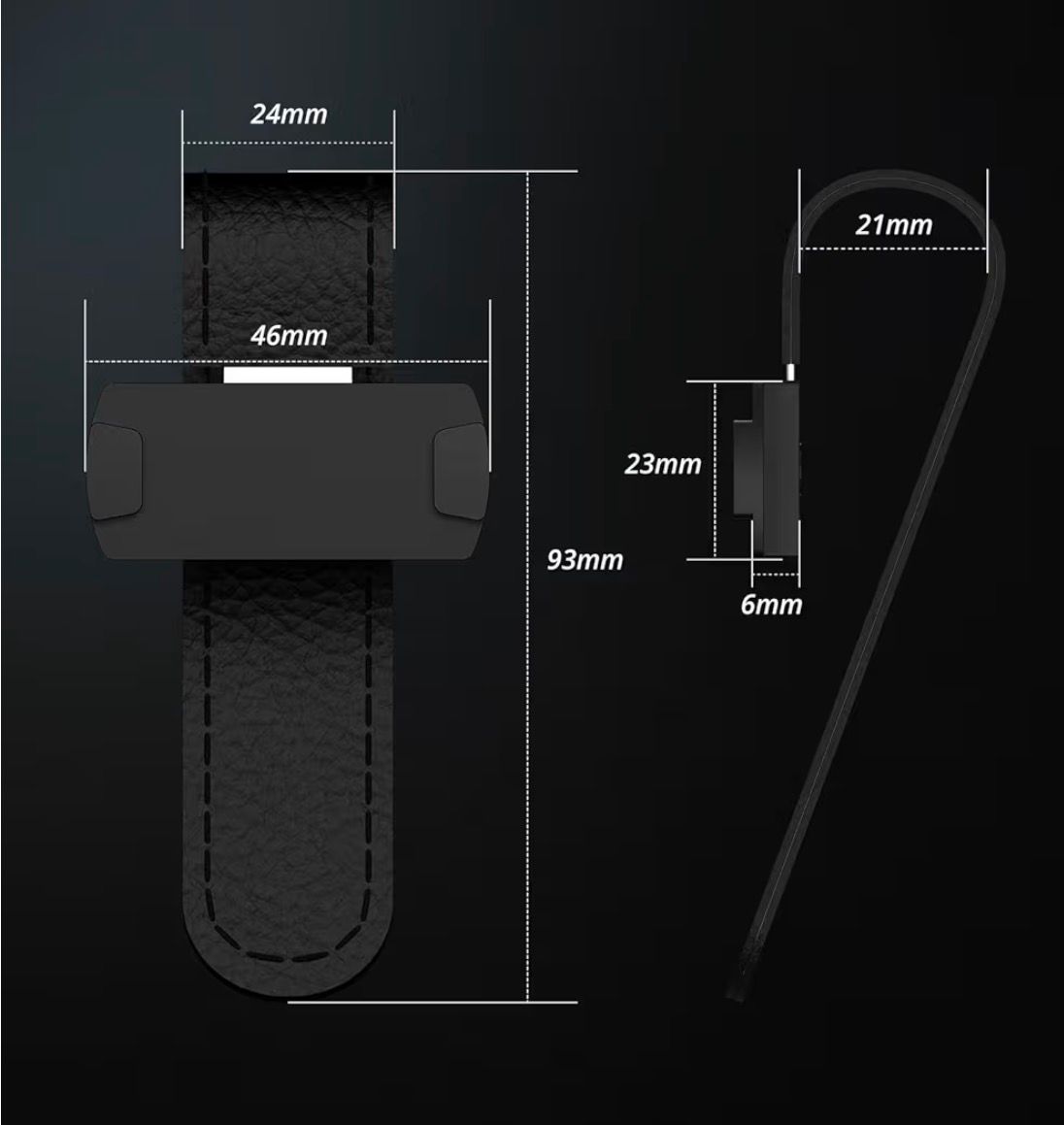 Ooono Co-Driver NO2 Deri Manyetik Güneşlik Tutucu