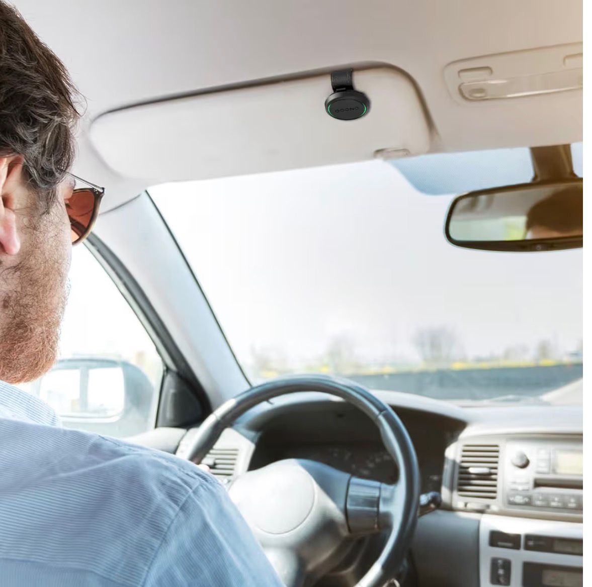 Ooono Co-Driver NO2 Deri Manyetik Güneşlik Tutucu