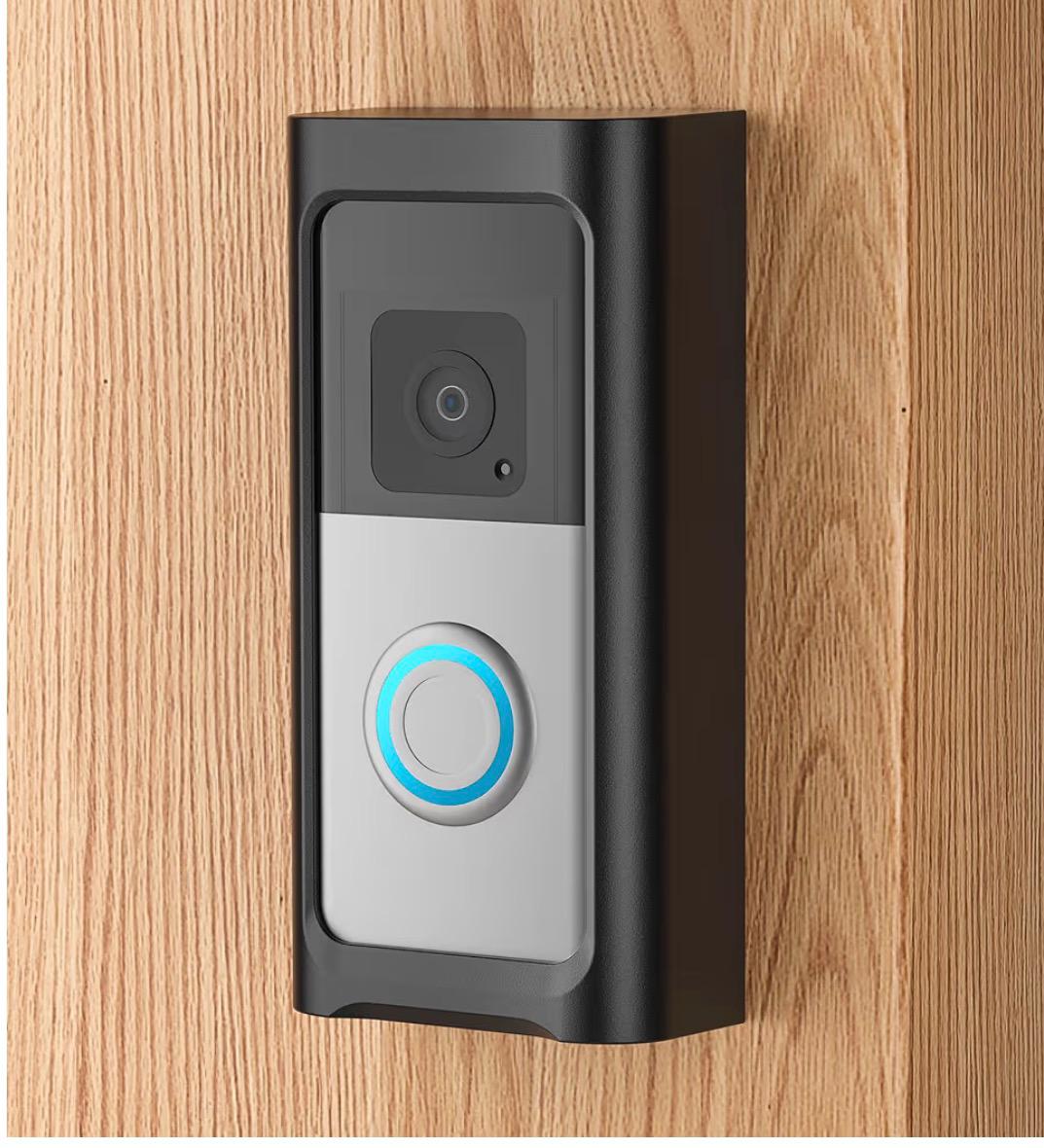 Kendinden Yapışkanlı Video Güvenlik Kapı Zili Tutucu (Delme Gerektirmez)