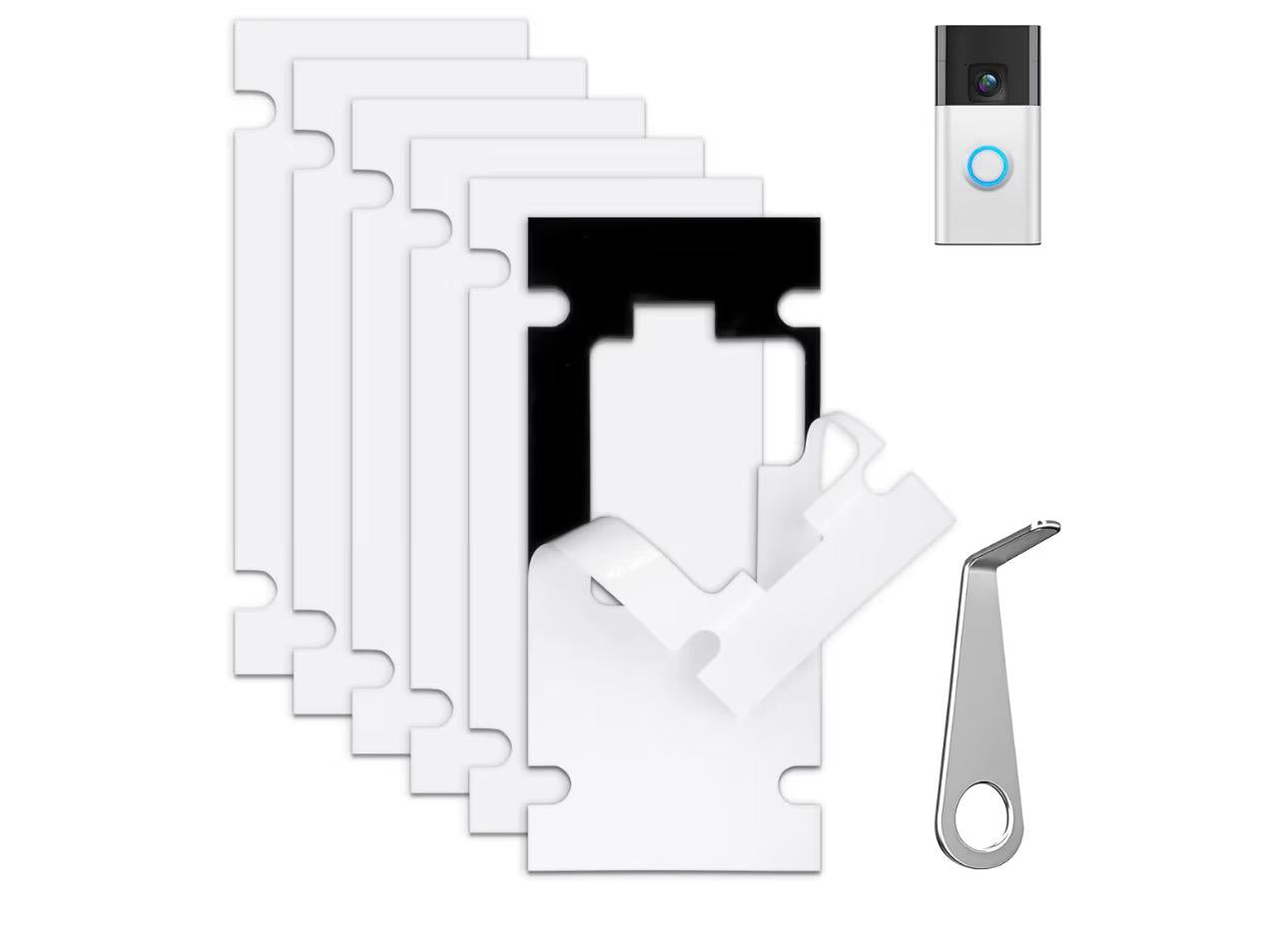 Video Kapı Zili Yapışkan Montaj Kiti (6 Parça, Güçlü Tutuş)